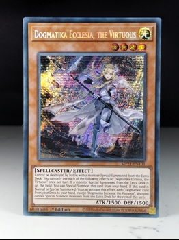 Dogmatika Ecclesia, the Virtuous (Prismatic Secret Rare 1st Edition) card